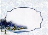 Silent Night Shiny Glowing Star Snowy Christmas Blessings Holiday Seasons Greeting Card