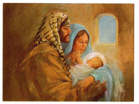 Birth of Jesus Merry Christmas Religious Christian Holiday Season Greeting Card