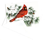 Northern Cardinal Birds Lover Collection Blank Art illustrated Greeting Card