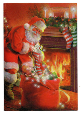 Santa Claus Christmas Gifts Holidays Wishes Greeting Card