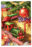 Christmas Train Gifts Holidays Wishes Greeting Card Marry Christmas