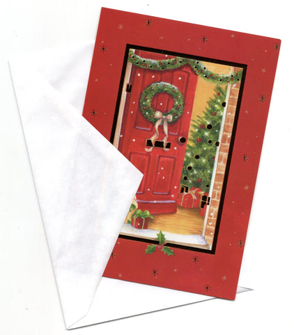 Vintage Christmas Holidays Seasons Wishes Greeting Card Marry Christmas