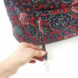 Fabric Women's Bag Shoulder Handbag Purse Tote Pouch Floral Printed Pink Purple