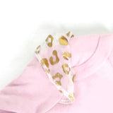 Baby Girl Tutu Skirt Pants Outfit Long Sleeves 2Pc. Sparkling Gold/Pink Suit 0-3