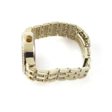 Unisex Men & Women Bracelet Wrist Gold Tone Color Watch W/Simulated Diamonds