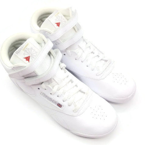 Reebok Youth Big Kids' Athletic Freestyle Hi Walking Shoe White/Silver