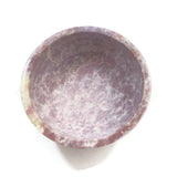 Natural Oil Diffuser Soapstone Oil Burner Round Leaves 4" Handmade