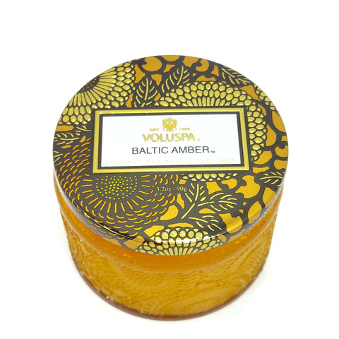 Voluspa Baltic Amber Coconut Blend Perfume Glass Jar Candle Phthalate Free