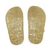 12-18M Girls Jelly Water Shoes Summer Beach Sandals Gold Sparkly Closed Toe