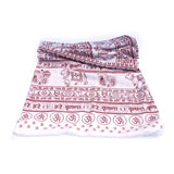 White Meditation Yoga Prayer Shawl Wrap Maha Mantra Hare