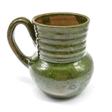 Handmade Clay Mag Hot Drinks With an Handle 16oz Olive Green
