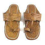 Women's Flip Flop Sandal Thong Flat Handmade Leather Summer Shoe Brown Tan 10