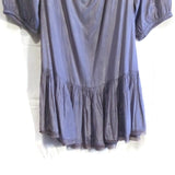 Women Summer Off-The-Shoulder Mini Dress Long Sleeves Gray Vintage