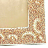 Fabric Photo Frame Silk Ornate Peach Picture Frame Embroidery Bead Home Decorate