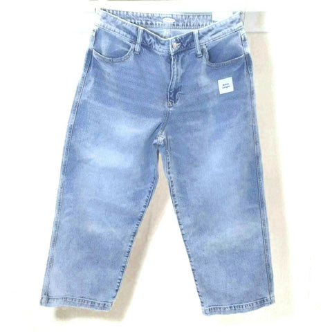 Old Navy Women's Jeans High Rise Wide Leg Ankle Length Cropped Blue Size 32