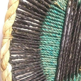 Basket Wall Décor Woven Round Tray Coiled Handmade Straw Bohemian Fruit Display