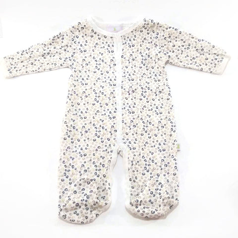Baby Girl Long Sleeves Outfit 7 Pc. Tight-Fit Footie White & Sparkling Gold 3-6M
