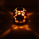 Burner for Cones and Candle Holder - Soapstone Carved Tea-Light Ball - Flowers