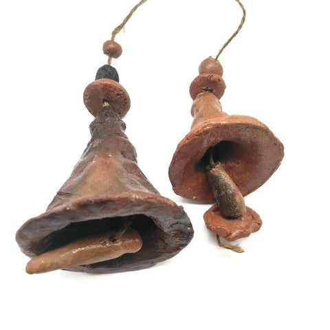 Clay Wind Chimes Art-Work Wind Bells Handmade Garden Chime Hanging Bell Décor
