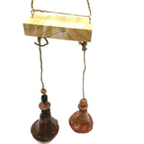 Clay Wind Chimes Art-Work Wind Bells Handmade Garden Chime Hanging Bell Décor