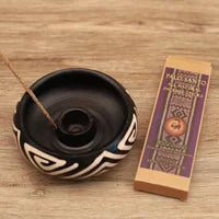 Stick Incense Burner Holder for Palo Santo Stick 5" Black/White