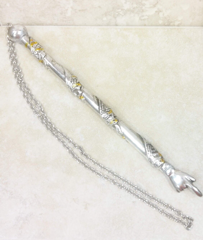 Karshi's 925 Sterling Silver Yad Torah Pointer 6.75" Ornate Jerusalem Judaica