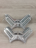 Vintage Corner Adjustable Clamp 90 Degree 3 Inch Capacity Silver Pack of 4