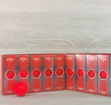 Callaway 28 Golf Balls Supersoft Bold Red Golf Balls 9 Sleeves 1,2,3,4 Soft Feel