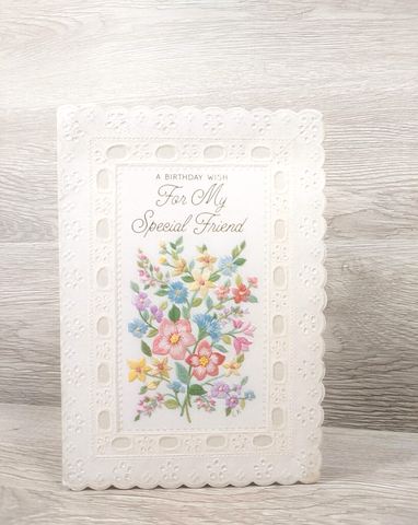 A Birthday Wish for My Special Friend Vintage Greeting Card Wishes Gift