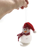 Ornament Snowman Hanging Christmas Tree Décor Holiday Seasons Gift Red Hat  VTG