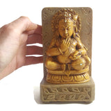 India God Bala Krishna Statue The Butter Thief on Resin Soapstone Base Handmade