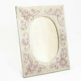 Embroidery Decorative Silky Fabric Photo Frame Picture Home Deco Handcraft VTG.