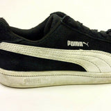 Puma Smash Youth Black White Suede Athletic Comfort Walking Sneakers Size 4C