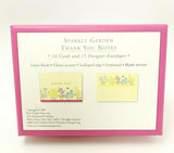 Sparkly Garden Thank You Notes Blank Greeting Cards