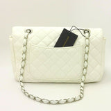 Luxury Handbag Classic Silver Chain Shoulder Bag Crossbody Purse Women Bag White