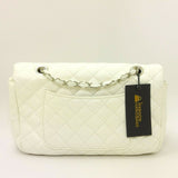 Luxury Handbag Classic Silver Chain Shoulder Bag Crossbody Purse Women Bag White