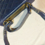 Luxury Handbag Classic Copper Chain Shoulder Bag Crossbody Purse Women Blue