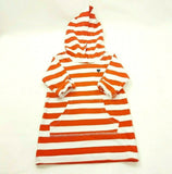Carter’s Baby Girls Hooded Long Sleeve Striped Pocket Dress Red /White 12 Months