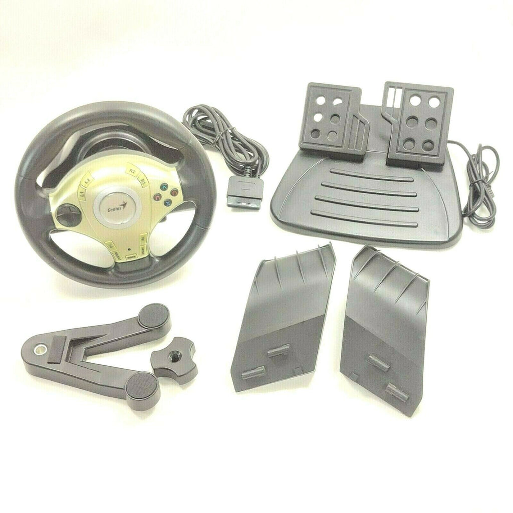 Genius TwinWheel F1 Vibration Feedback F1 Racing Wheel for PS2 and PC ...
