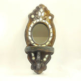 Wooden Mirror Antique Vintage Hand Carved Wall Decoration Wood Frame Home Décor