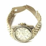 Men's Watch Gold Color W/Simulated Diamonds Bracelet Analog Jewelry Wrist Watch