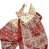 Indian Women Long Sarong Shawl Ethnic Wrap Dupata Stole Scarf Cotton Bordeaux