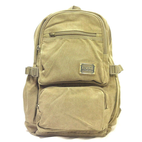 Student Laptop Backpack Travel Hike Camping Shoulder Bag Outdoor Canvas Handbag