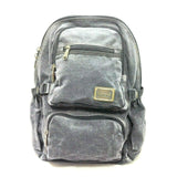 Student Backpack Travel Hiking Camping Canvas Shoulder Bag Outdoor Handbag Gray