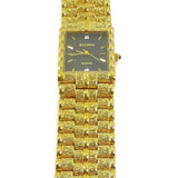 Unisex Elgin Watch Jewelry Dress Bracelet Luxury Wrist Watch Goldtone/Black