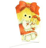 4th Happy Birthday VTG Girls Greeting Card Sweet Doll 1977 Unused Ambassador