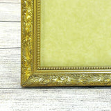 Antique Ornate Picture Frame Home Décor Goldstone Engraving VTG Photo Display