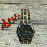 Men Quartz WristWatch Jewelry Bracelet Goldtone/Gray Water Resistant Watch