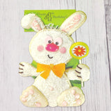Happy 4th Birthday Girls Boys Greeting Card Bunny Lollipop Wishes Kids Toddler