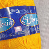 Sinfonia Omega 100% Cotton Yarn Knitting Crochet Set of 5 Orange Variety Skeins